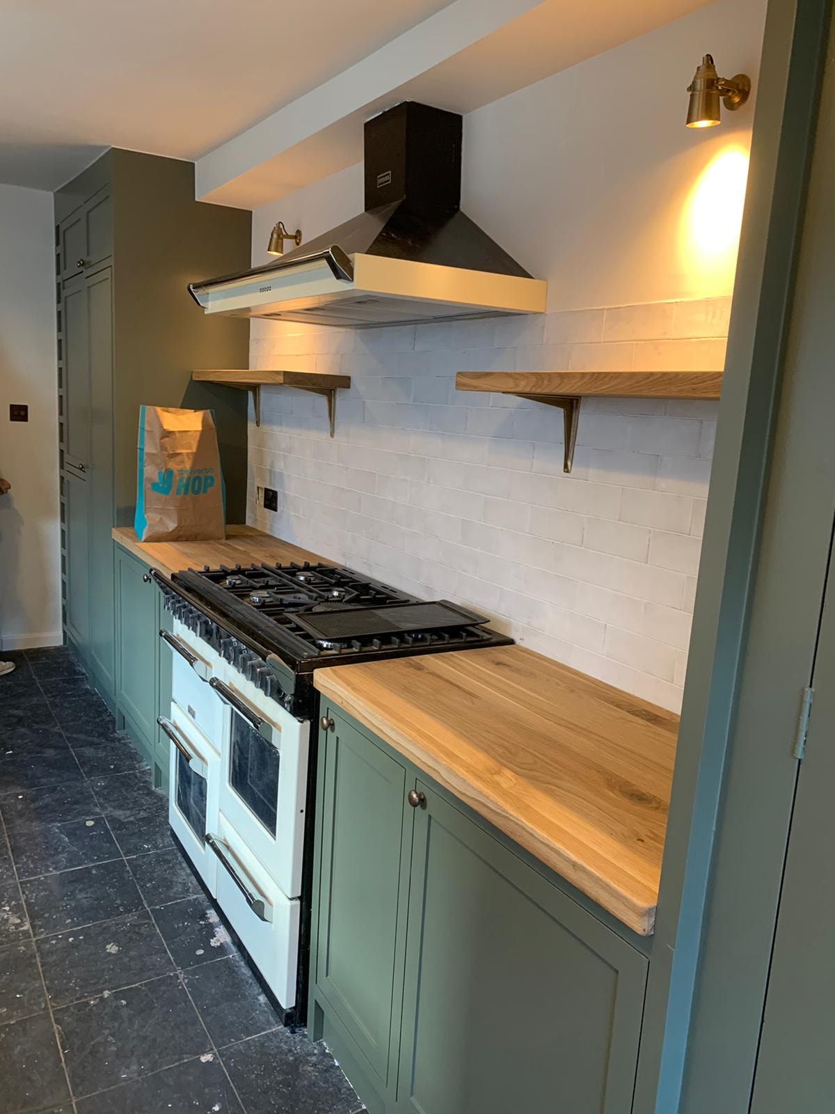 Dark Handleless Island Kitchen — Dalston, E8